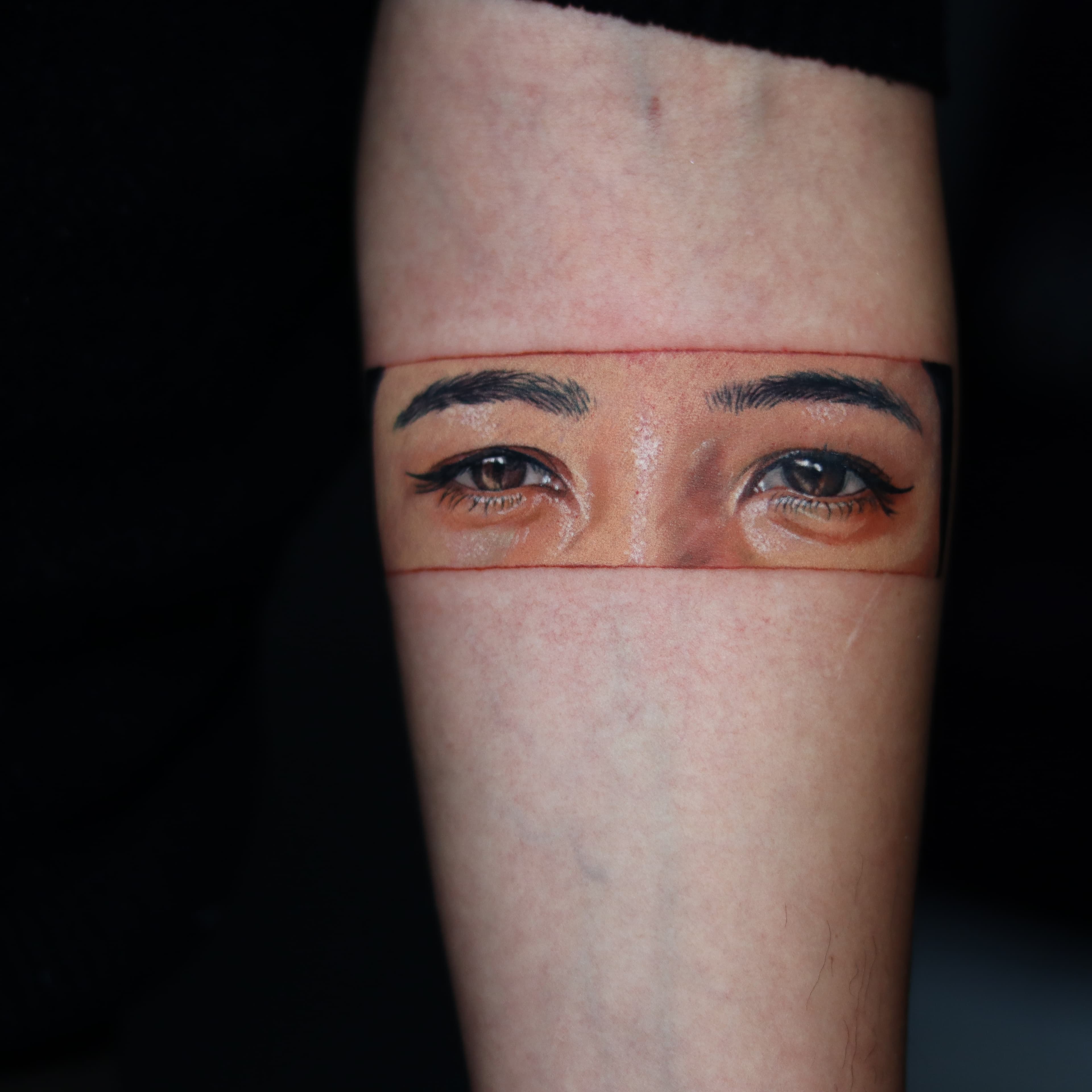 Eye colour tattoo